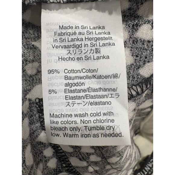 J. Crew Mercantile Heart Print Winnie Slim Leg Ankle-Length Pants Black White 00 - Picture 7 of 7